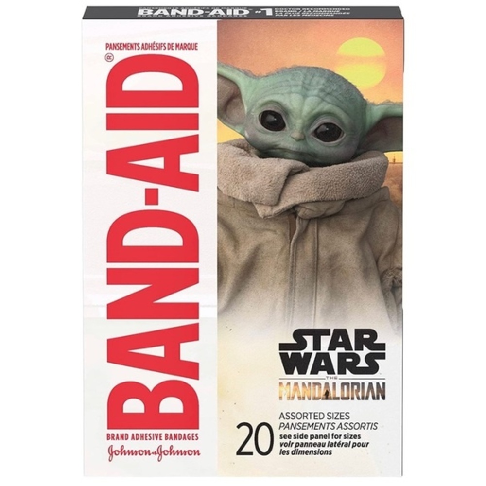 Band-Aid Brand Adhesive Bandages, Star Wars The Mandalorian, 20 ct